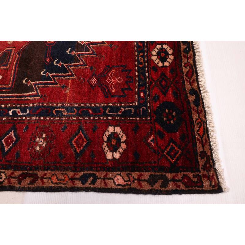 ECARPETGALLERY Hand-knotted Anadol Black, Red Wool Rug - 3'5 x 10'1