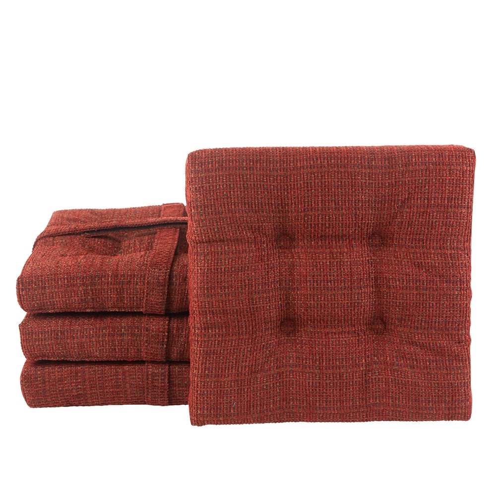 Klear Vu Tyson Square Barstool Cushion Set with Velcro Straps