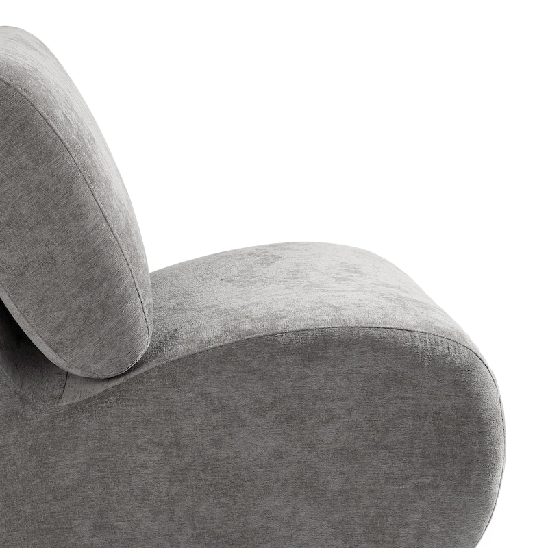 33'' W Swivel Armless Sponge Filling Bean Bag Accent Chair Lounger