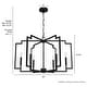 preview thumbnail 5 of 11, Hunter Zoanne 6-Light Modern Geometric Chandelier - Entry, Dining Room - Contemporary, Transitional