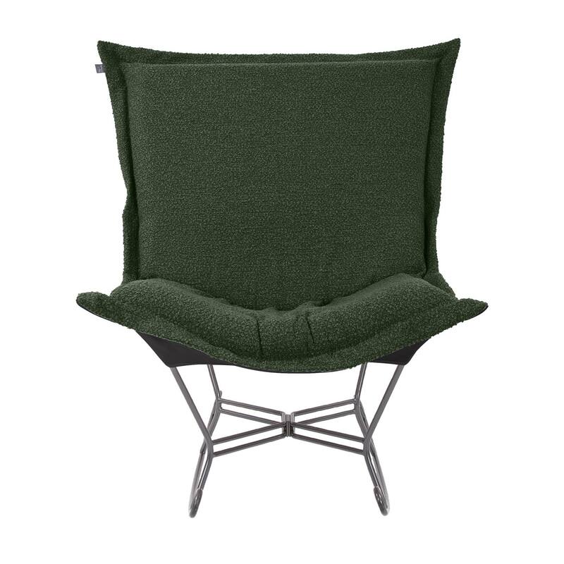 Allan Andrews Scroll Puff Rocker with Titanium Frame, Barbet Collection