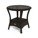 preview thumbnail 11 of 9, Bayview Pecan Outdoor Wicker Rocking Chair Set (3-Piece)