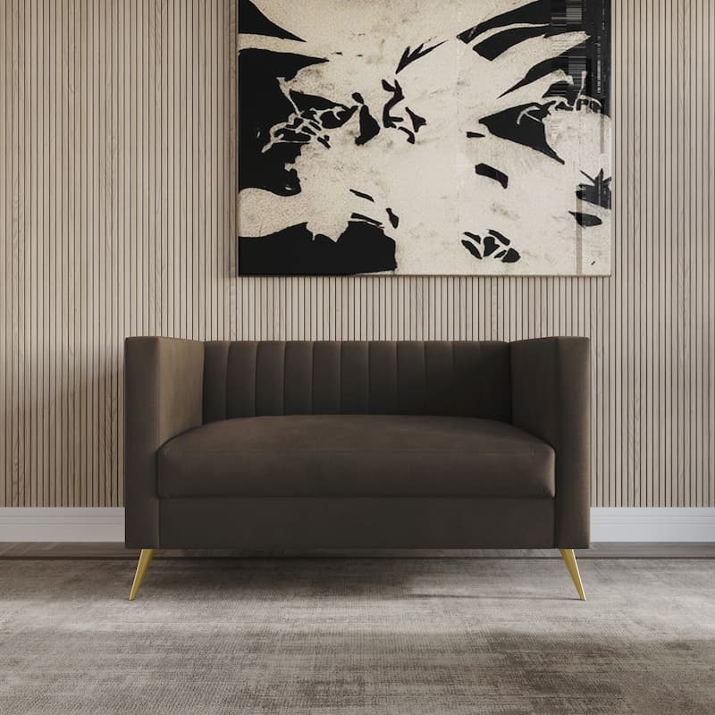 Clayfell Weiss Velvet Square Arm Chair/ Loveseat/ Sofa