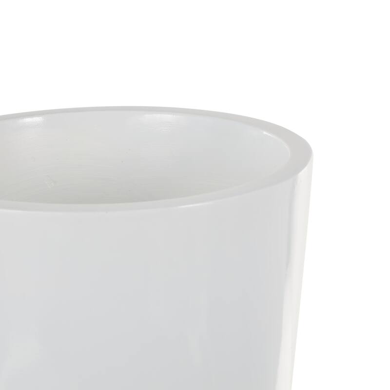 White Fiberglass Minimalistic Decorative Vase