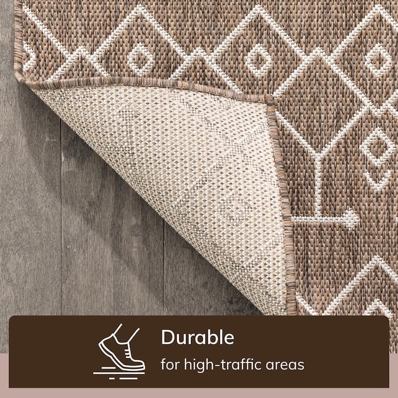 Well Woven Medusa Nord Nordic Lattice Indoor Outdoor Area Rug