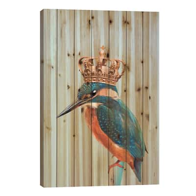 Kingfisher Print On Wood by Jonas Loose - Multi-Color