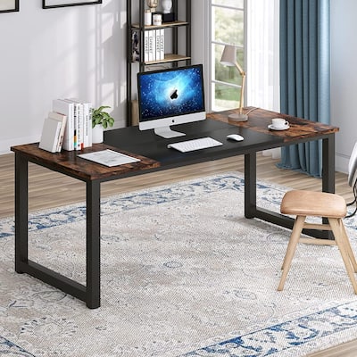 70.8" Large Computer Desk Conference Table with Thicken Frame