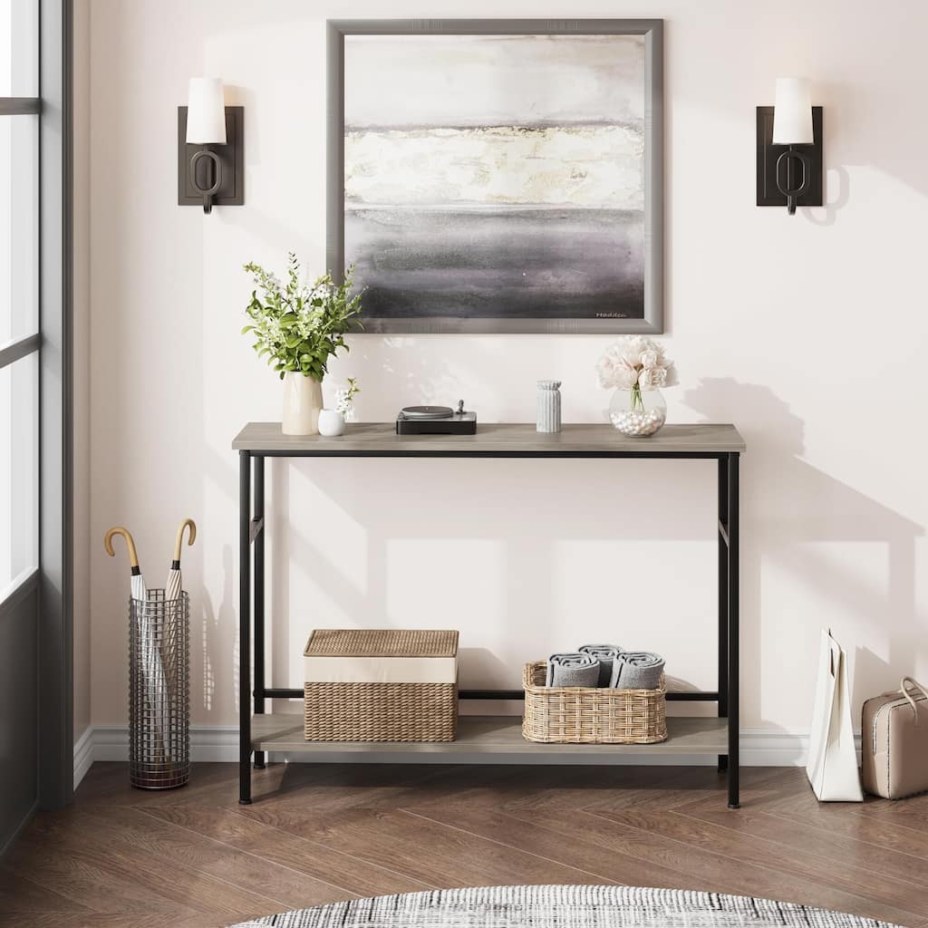 2 Tier Entryway Table, Console Tables with Storage