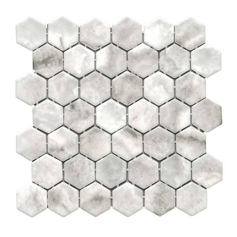 The Tile Life Eterna Hex 2x2 Glass Floor, Wall & Backsplash Tile
