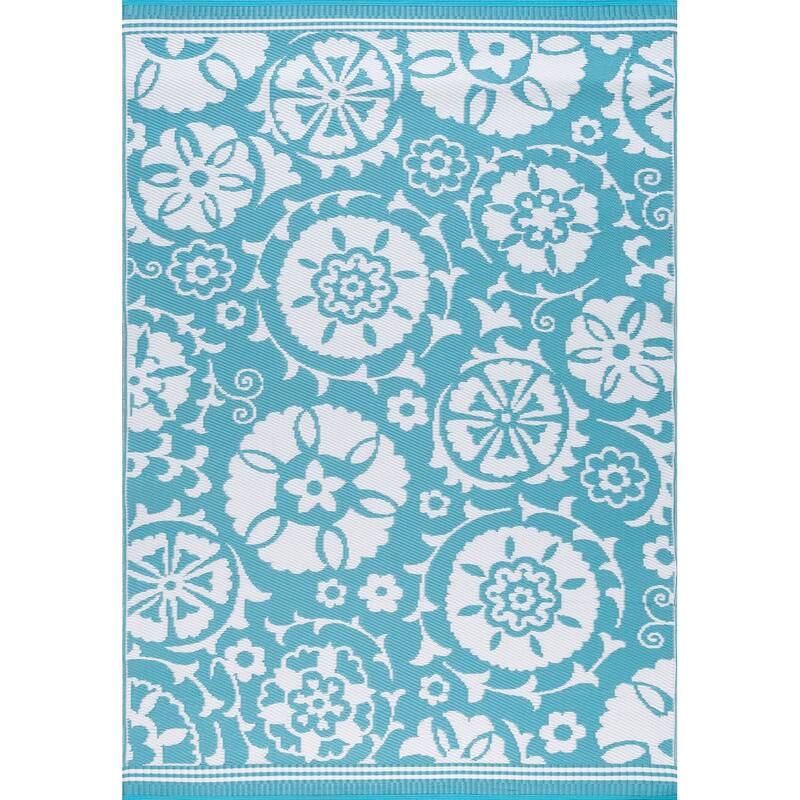 Sundown Beach Floral Indoor/Outdoor Area Rug