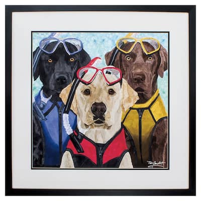 Propac Images Scuba Dogs Wall Art - Blue