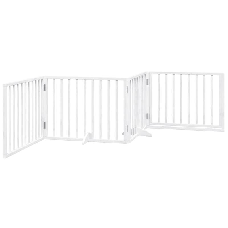 vidaXL Dog Gate Foldable Poplar Wood