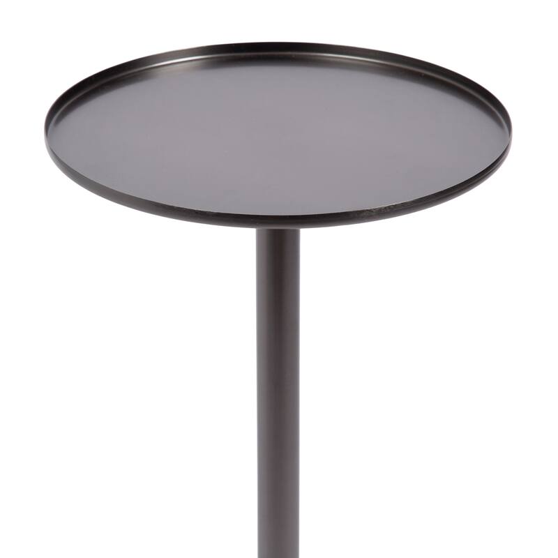 Kate and Laurel Vanora Metal and Marble Drink Table