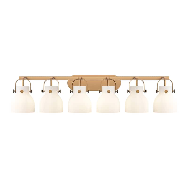 Innovations Lighting Pilaster II Bell - 6 Light 46" Wall-Mounted Bath Vanity Light