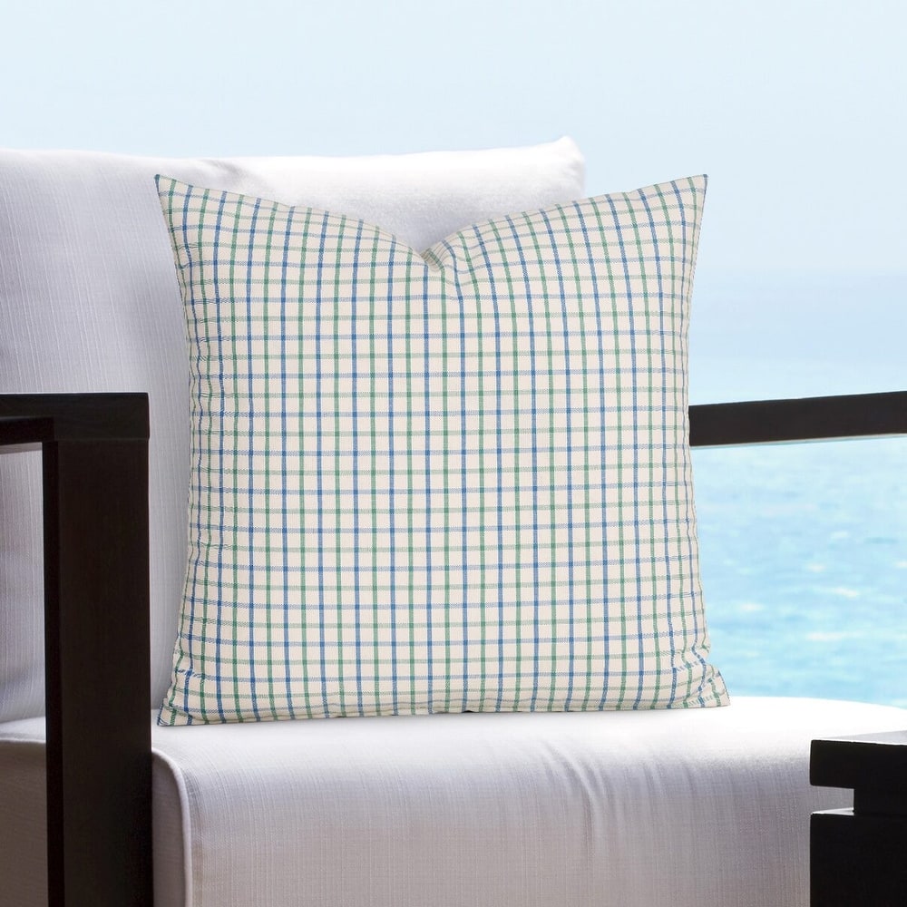 Siscovers Nash Plaid Solarium Indoor/Outdoor Throw Pillow
