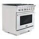 preview thumbnail 5 of 9, Cosmo Commercial-Style 36 In. 4.5 Cu. Ft. Gas Range with 6 Italian Burners and Heavy Duty Cast Iron Grates In Stainless Steel