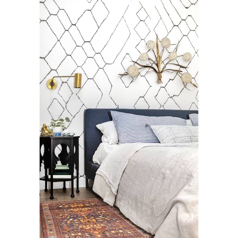 ECARPETGALLERY Hand-knotted Teimani Dark Navy Wool Rug - 3'0 x 5'3