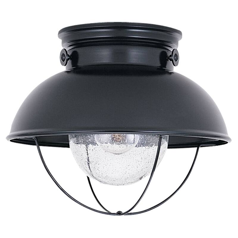 Roseto Calhoun Single Light 11" Wide Flush Mount Lantern Outdoor