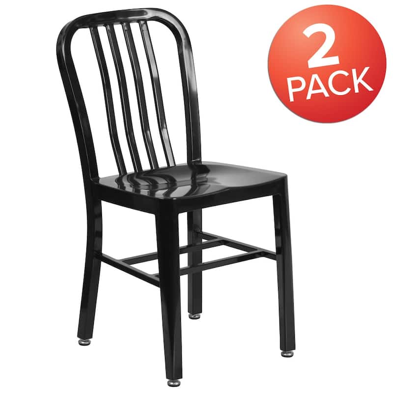 2 Pack Metal Indoor-Outdoor Chair
