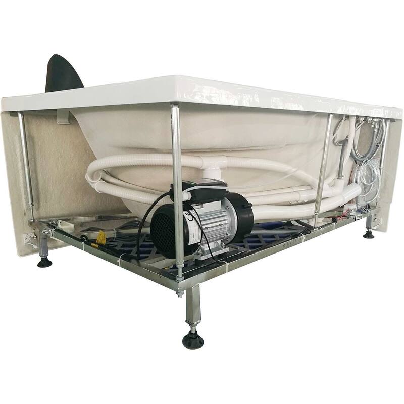 Eago 59" Acrylic Whirlpool Bathtub for Alcove Installations with