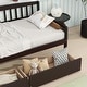 preview thumbnail 4 of 25, Kids Daybed Wood Sofa Bed with Pull-out Storage Drawers Twin Size Platform Storage Bed with Headboard Footboard Guardrails
