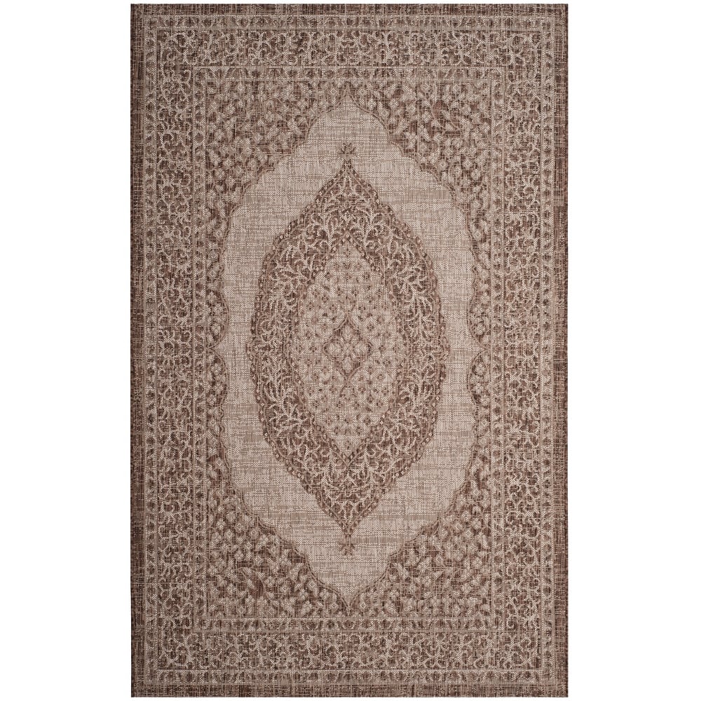 SAFAVIEH Courtyard Thoma Medallion Indoor/ Outdoor Waterproof Patio Backyard Rug
