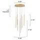 preview thumbnail 49 of 61, 8/12/18-Light Dimmable Integrated LED Chandelier Linear Kitchen Island Light