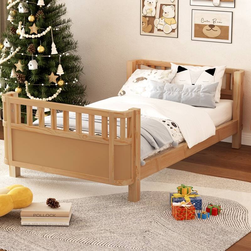 Wood Low Profile Bed Wood Platform Bed for Kids