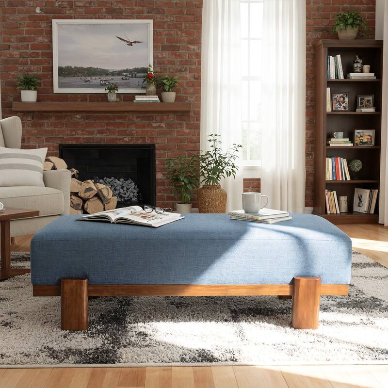 Christopher Knight Home - Kirov 54.75" Modern Upholstered Entryway Bench with 9" Thick Cushioned Seat & Solid Wood Legs
