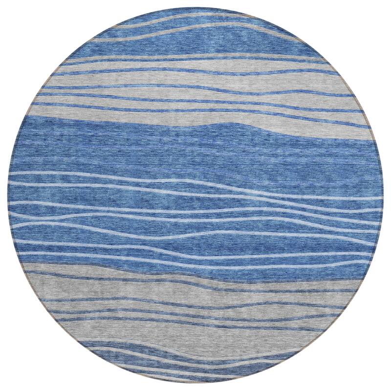 Machine Washable Indoor/ Outdoor Chantille Modern Stripes Rug