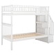 preview thumbnail 19 of 23, Twin over Twin Bunk Bed with Trundle, 4 Storage Shelves, Convertible into 3 Separate Beds, Grey