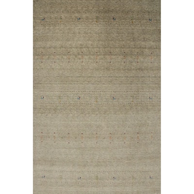 Hand Knotted Oriental 100% Wool Carpet Tribal Animal Pictorial Multi-Colored Gabbeh Area Rug - 9' 9'' X 7' 11''