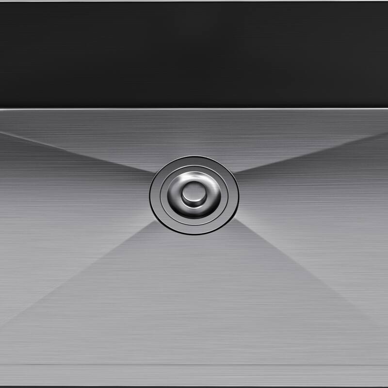 33 Inch Drop In Kitchen Sink Top mount Stainless Steel Black Sink w/Sink Protector Single Bowl Drop-in Sink for Workstation