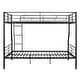 preview thumbnail 8 of 31, Full XL Over Queen Bunk Bed, Save Space or Split Into 2 Beds, Black