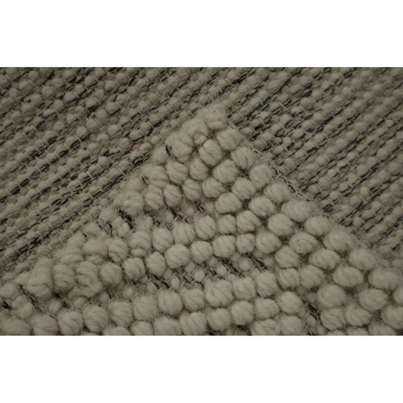 Hand Knotted Oriental 100% Wool Carpet Modern Geometric Beige & Ivories Moroccan Area Rug - 4' 7'' X 2' 11''