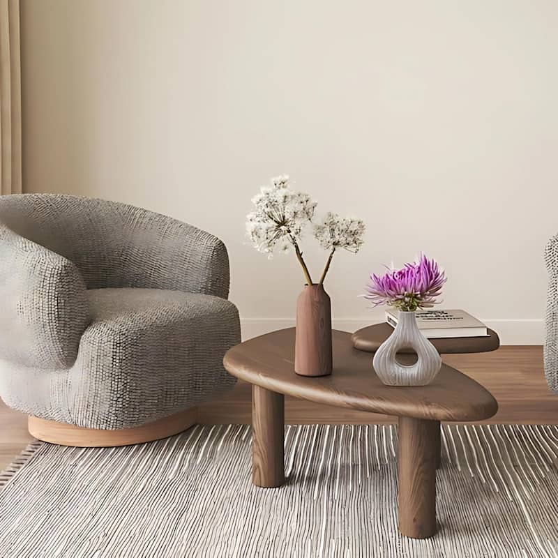 Eternity White Striped Textured Polyresin Vase Modern Table Decor