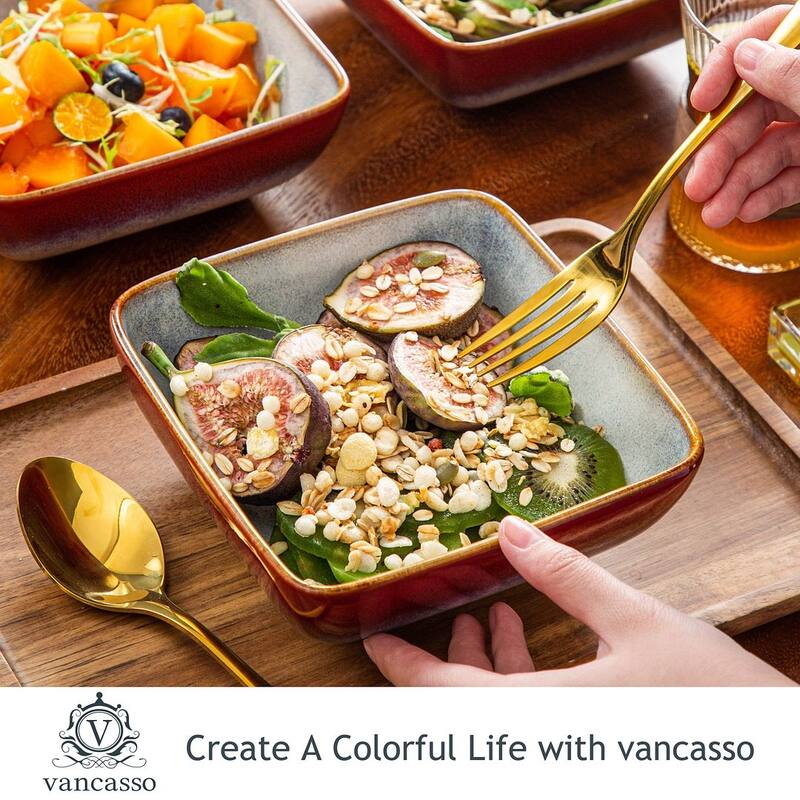 vancasso Stern Series Reactive Glaze Stoneware Plates Set