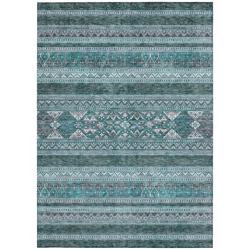 HomeRoots Southwestern Transitional Rectangle Outdoor Rug