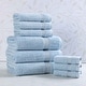 preview thumbnail 80 of 148, Superior Heritage Egyptian Cotton Absorbent 9-Piece Towel Set Light Blue