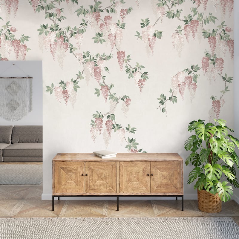 Wisteria Blush Wall Mural