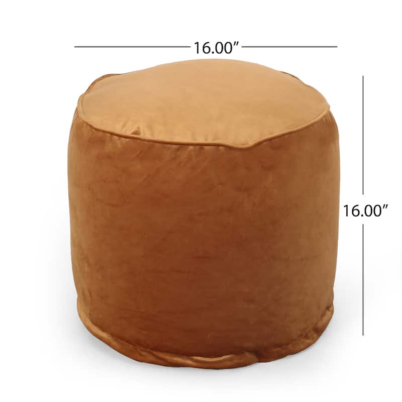 Gwinnett Modern Velveteen Cylinder Pouf by Christopher Knight Home