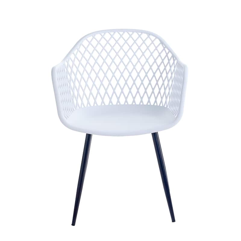 Porthos Home Mitt Hard Plastic Dining Chairs w/ Iron Legs (Set of 2)