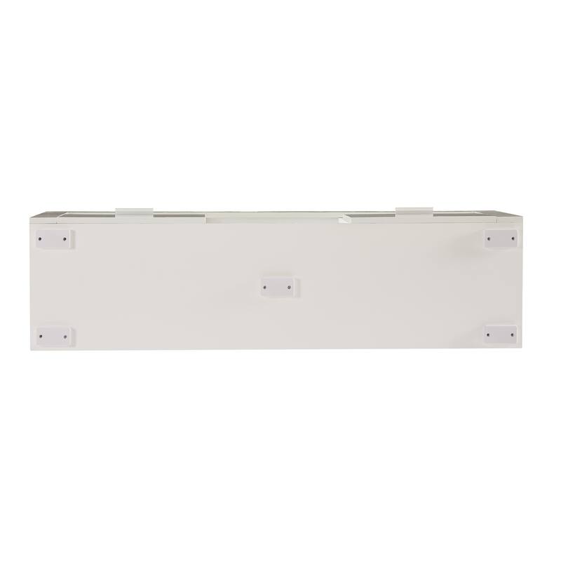 White 51.2" TV Stand with LED Lights and 2 Large Storage Drawer for TVs Up to 55"
