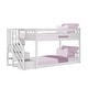 preview thumbnail 3 of 42, Max and Lily Twin over Twin Low Bunk Bed with Staircase