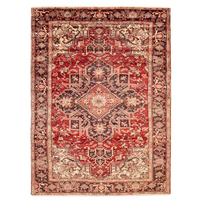 ECARPETGALLERY Hand-knotted Sarabi Red Wool Rug - 8'1 x 11'1