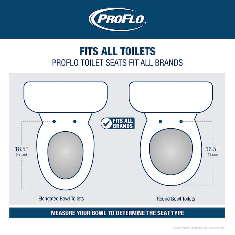 PROFLO PFTSPN2000 Elongated Closed-Front Toilet Seat - White