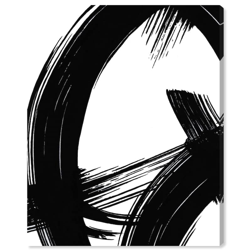 Wynwood Studio Abstract Expression I Black and Modern & Contemporary Wall Art Canvas Print