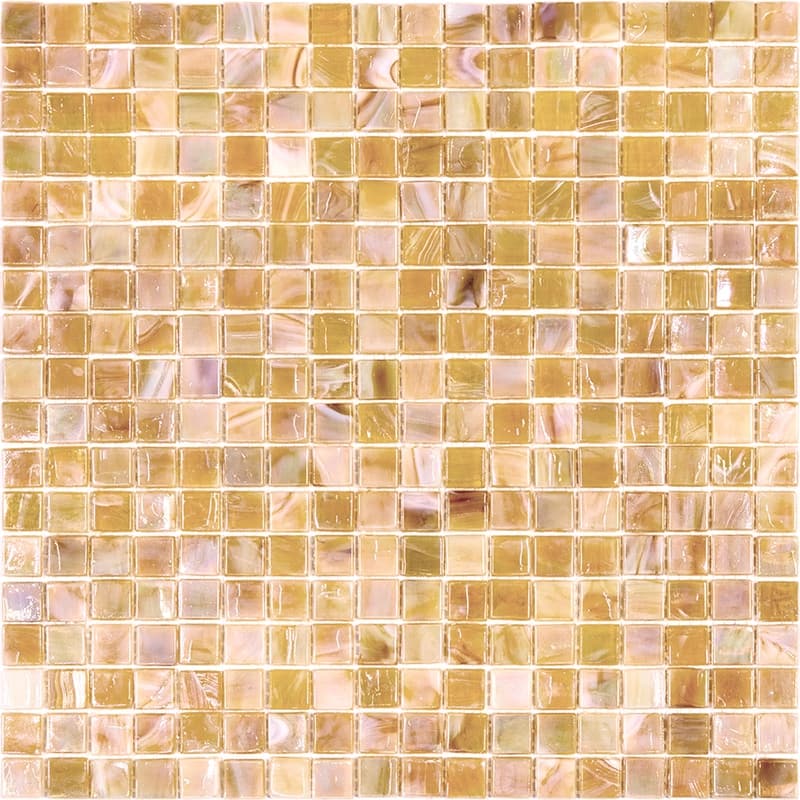 Apollo tile 12" x 12" Skosh Glossy Caramel Beige Glass Tile (18.69 sq ft/case) - 20 Pack