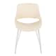 Option Cream Faux Leather/Chrome Metal