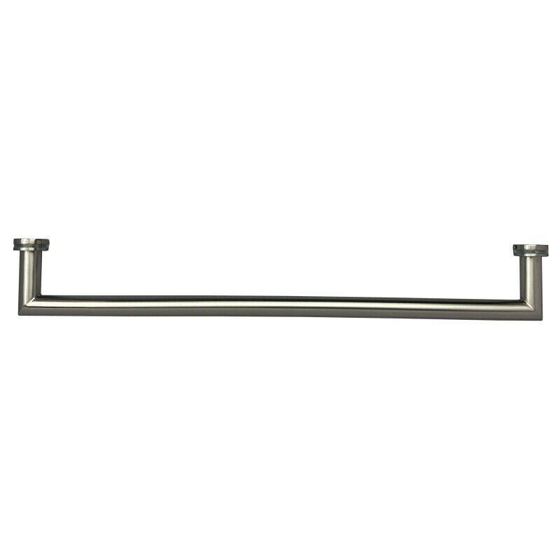 CEL 24" Mitered Corner Singled-Sided Pull Handle/Towel Bar for Shower Door - Brushed Nickel